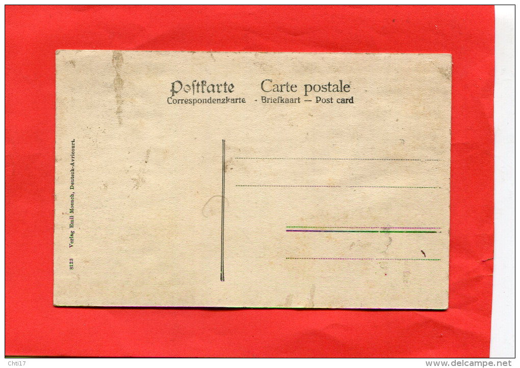 AVRICOURT  DEUTSCH   1918  LA  FRONTIERE AVEC COMMERCES  CIRC  OUI   EDIT - Autres & Non Classés