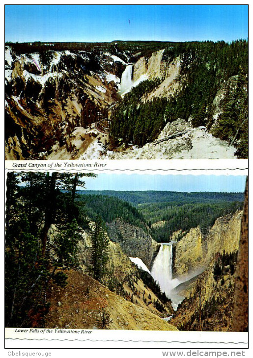 GRAND CANYON NATIONAL  YELLOWSTONE LOT DE 2 CARTES 1971 - Yellowstone