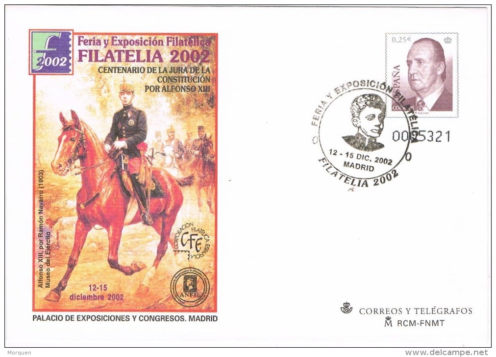 7512. Entero Postal Feria Sello MADRID 2002. Filatelia 2002, Alfonso XIII, Num 83 º - 1931-....