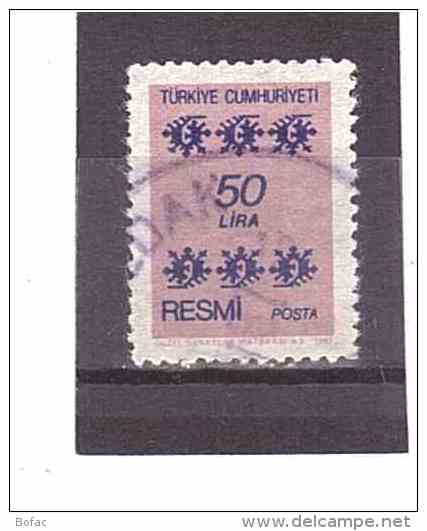 S 162  OBL Y &amp;T (TIMBRE DE SERVICE) *TURQUIE* 13/10 - Timbres De Service