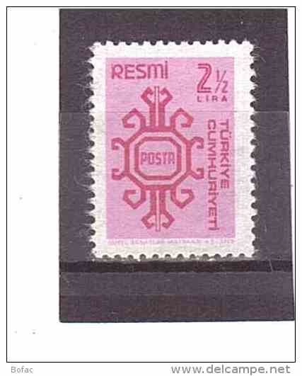 S 153  Nsg Y &amp;T (TIMBRE DE SERVICE) *TURQUIE* 13/10 - Timbres De Service