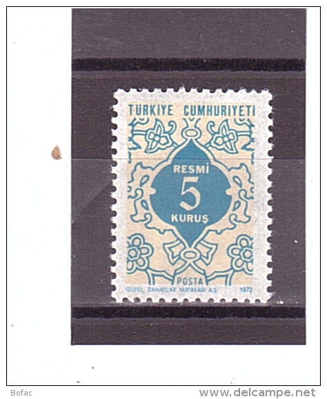 126  **   Y&amp;T  (Timbre De Service)   *TURQUIE*  13/10 - Timbres De Service