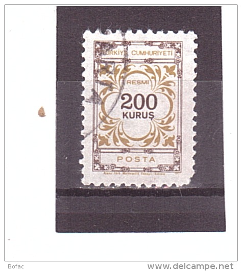 123  OBL   Y&amp;T  (Timbre De Service)   *TURQUIE*  13/10 - Timbres De Service