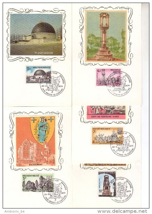 Carte Maximum A6 Soie 1718-22 Braine Le Chateau - 1971-1980