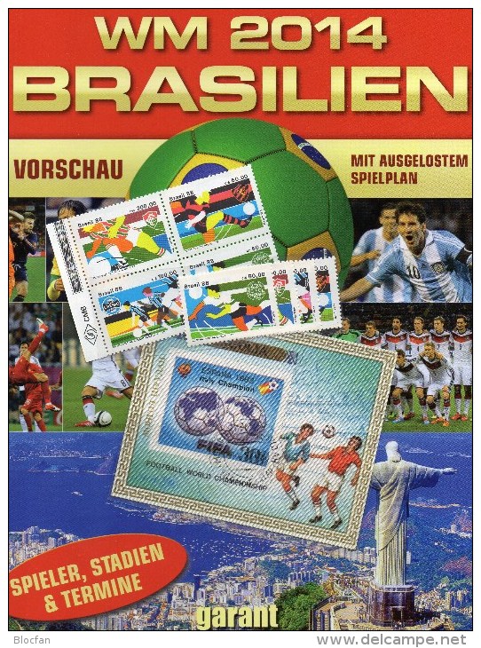 FIFA Sheets+100 Stamps Fußball WM 2014 Buch Brasilien 2264/7+Mongolia Block A89 **/o 235€ Spanien 1982 AD Italy Champion - Sport