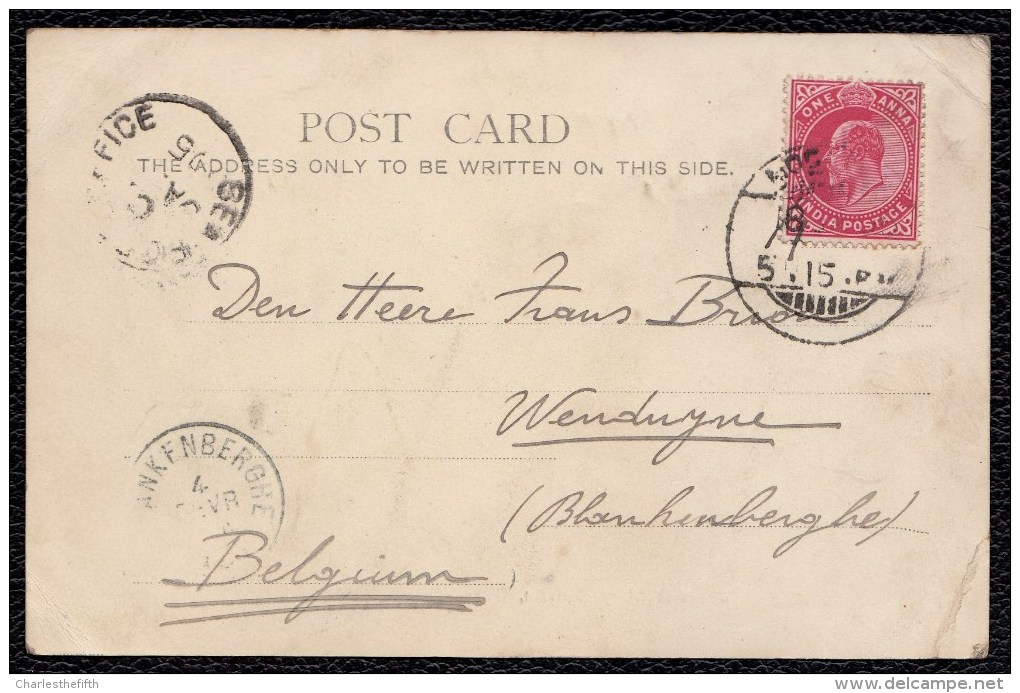 DEHRADUN ( Dehra Doon ) JESUS & MARY COVENT - SEND BY SEA POST 1905 To WENDUINE (belgium) - Inde