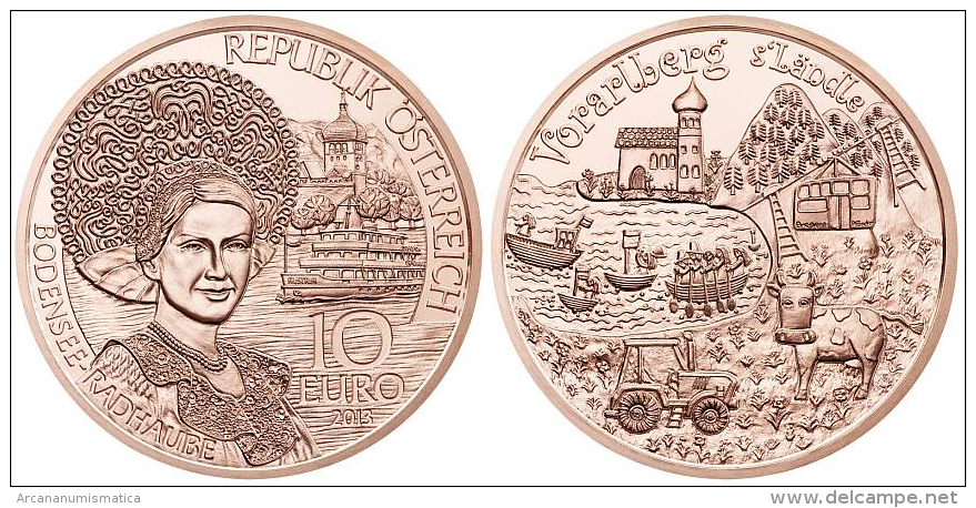 Austria 10 Euros 2.013 Cobre "Voralberg" SC/UNC   T-DL-10.816 - Autriche