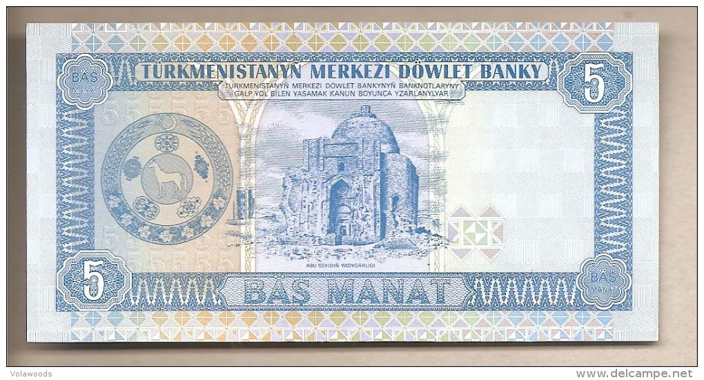 Turkmenistan - Banconota Non Circolata Da 5 Manat - Turkmenistan