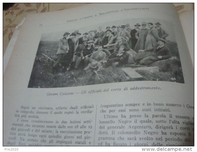 FOGLIO D’ORDINI E BOLLETTINO DI INFORMAZIONI GENNAIO 1931 CAGLIARI NICASTRO LA SPEZIA GROTTAMMARE - Altri & Non Classificati