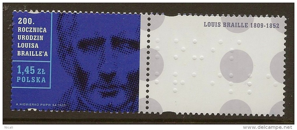 POLAND 2009 Braille Anniv SG 4353 UNHM #MT112+ - Ongebruikt