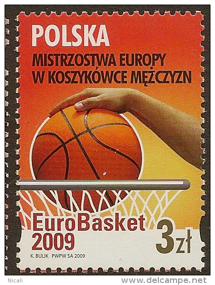 POLAND 2009 3z Basketball SG 4391 UNHM #MT345 - Ongebruikt