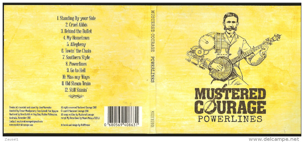 Mustered Courage - Powerlines -  Original CD - Country & Folk