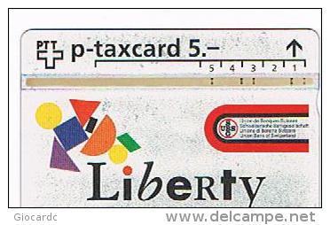 SVIZZERA (SWITZERLAND) - PTT PRIVATA -  1994 LIBERTY: UNIONE DI BANCHE SVIZZERE CODE 410L        -  USED -  RIF. 4109 - Pubblicitari