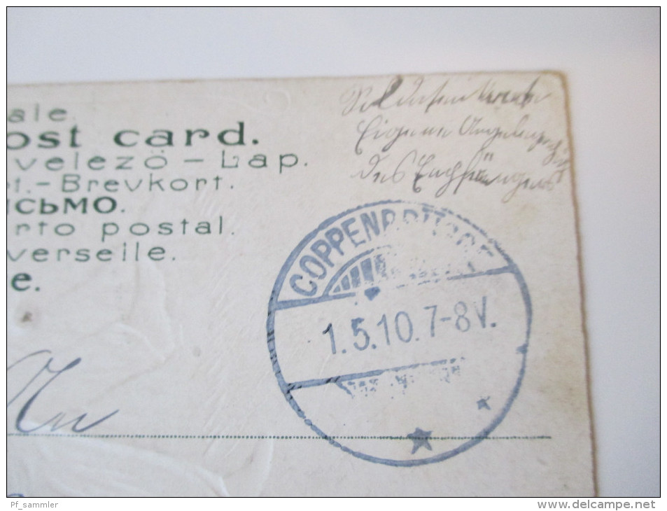 AK / Bildpostkarte / Reliefkarte 1910 Liebespaar / Wer Uns Traut.... / Nachtigall Befördert Ohne Briefmarke!! - 1900-1949