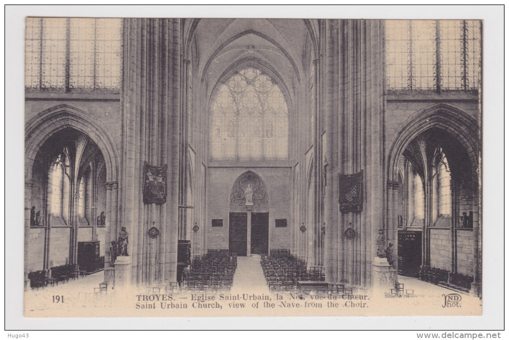 TROYES - N° 191 - L´ EGLISE SAINT URBAIN - LA NEF VUE DU CHOEUR - Troyes