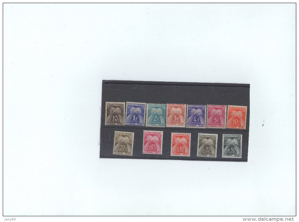 SERIE DE TIMBRES N° 32 à 39    ET 42 à 45   Timbres Taxes Sans Charnière - Unused Stamps