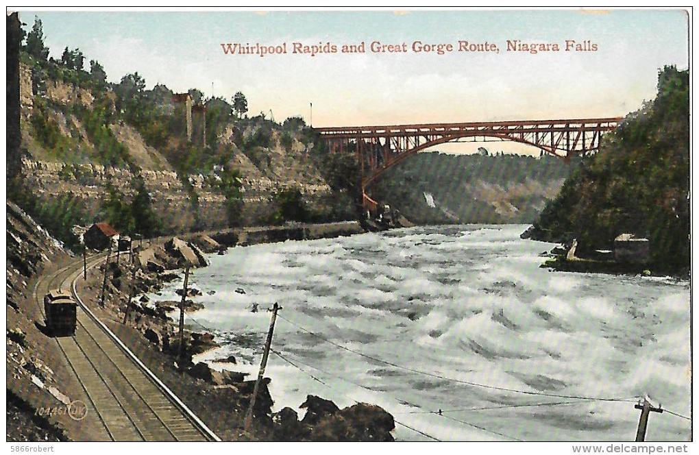 CARTE POSTALE ORIGINALE ANCIENNE COULEUR : WHIRLPOOL RAPIDS AND GREAT GORGE ROUTE  NIAGARA FALLS  CANADA  ONTARIO - Niagarafälle