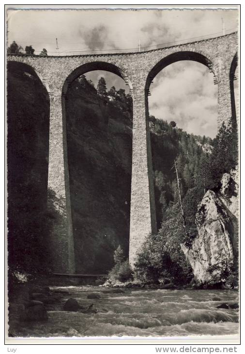 Filisur - Landwasser - Viadukt - 1955, Brücke,  Bridge, Pont - Filisur