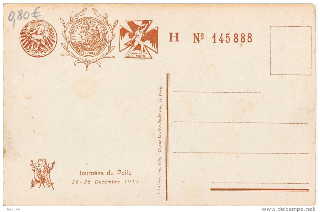 &curren;&curren;  ILLUSTRATEUR  POULBOT  -  Journée Du POILU - 25et 26 Décembre 1915 - Croix Rouge   &curren;&curren; - Poulbot, F.