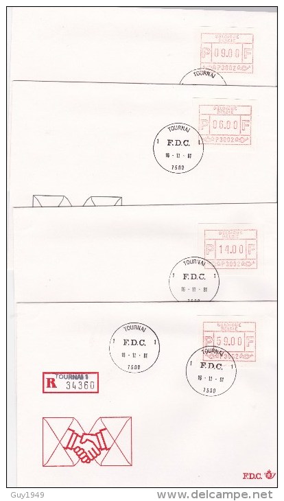 ATM1/ATM6  VOLLEDIGE SET SERIE COMPLET(24)FDC  COTE 125€ - 1980-1999