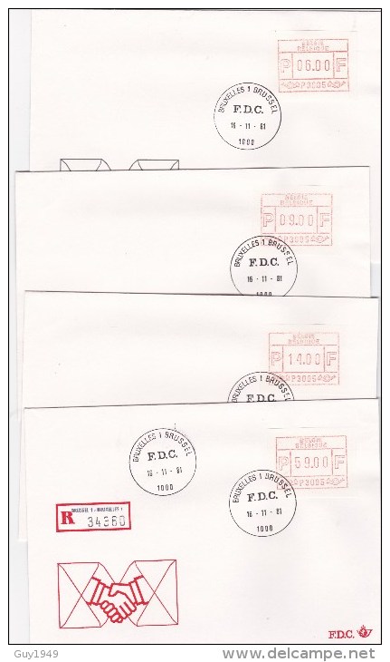 ATM1/ATM6  VOLLEDIGE SET SERIE COMPLET(24)FDC  COTE 125€ - 1980-99