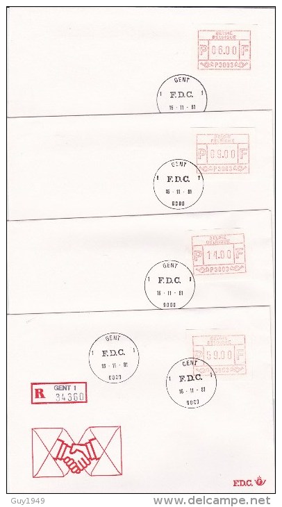 ATM1/ATM6  VOLLEDIGE SET SERIE COMPLET(24)FDC  COTE 125€ - 1980-99