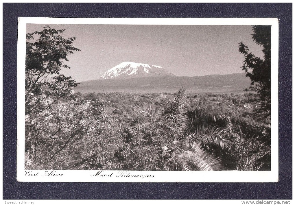 USED + STAMP RP Kenya British East Africa BEA MOUNTAIN MOUNT KILIMANJARO USED AIRMAIL STICKER - Kenya