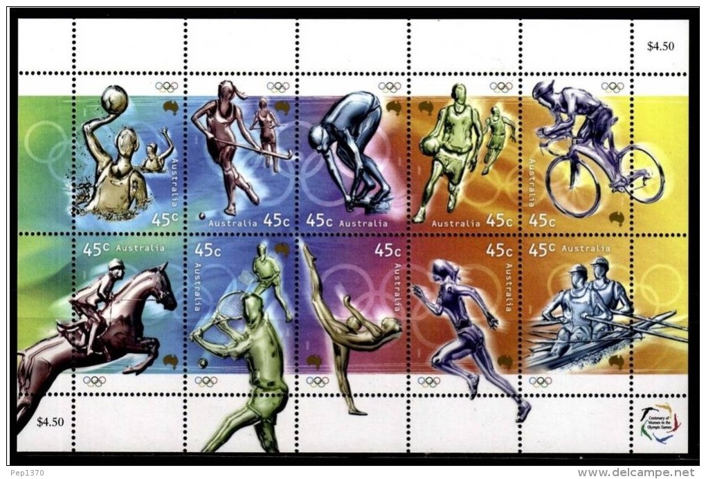 AUSTRALIA 2000 - SYDNEY OLYMPICS - MINIS SHEET 10 STAMPS - YVERT 1849-1859 - Summer 2000: Sydney