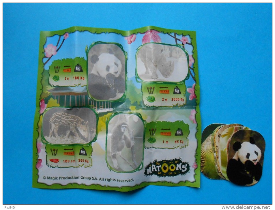 KINDER NATOONS  AUTOCOLLANTS ANIMAUX FT017 + BPZ - Montabili