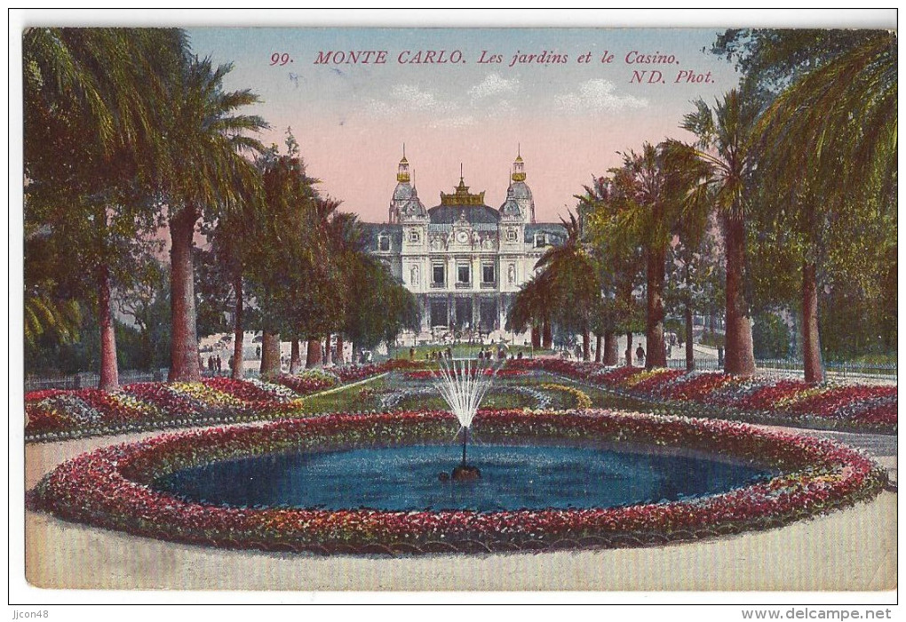 Monte Carlo. Les Jardins Et La Casino. (ND Phot.) - Casino