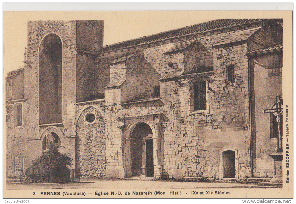 BF4971  Pernes Vauclus Eglise N D De Nazareth   France Front/back Image - Pernes Les Fontaines