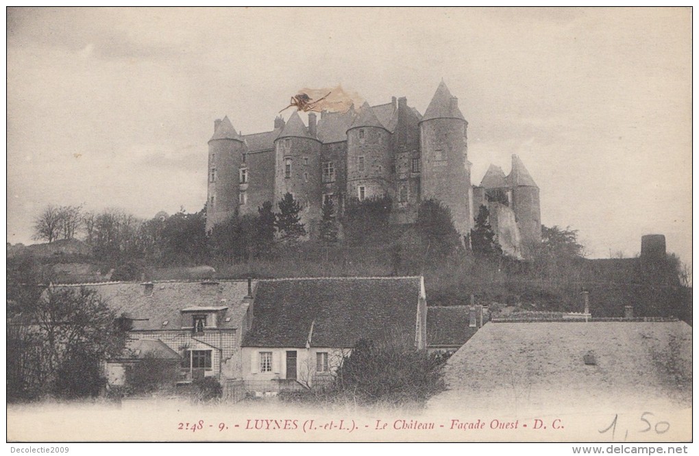BF5104 Luynes Le Chateau Facade Ouest France Front/back Image - Luynes