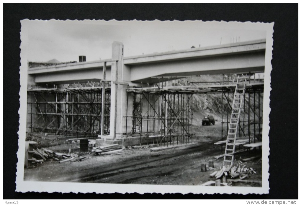 LOT 5 PHOTO PONT EN CONSTRUCTION PASSERELLE DE TUBIE 1949 - Autres & Non Classés