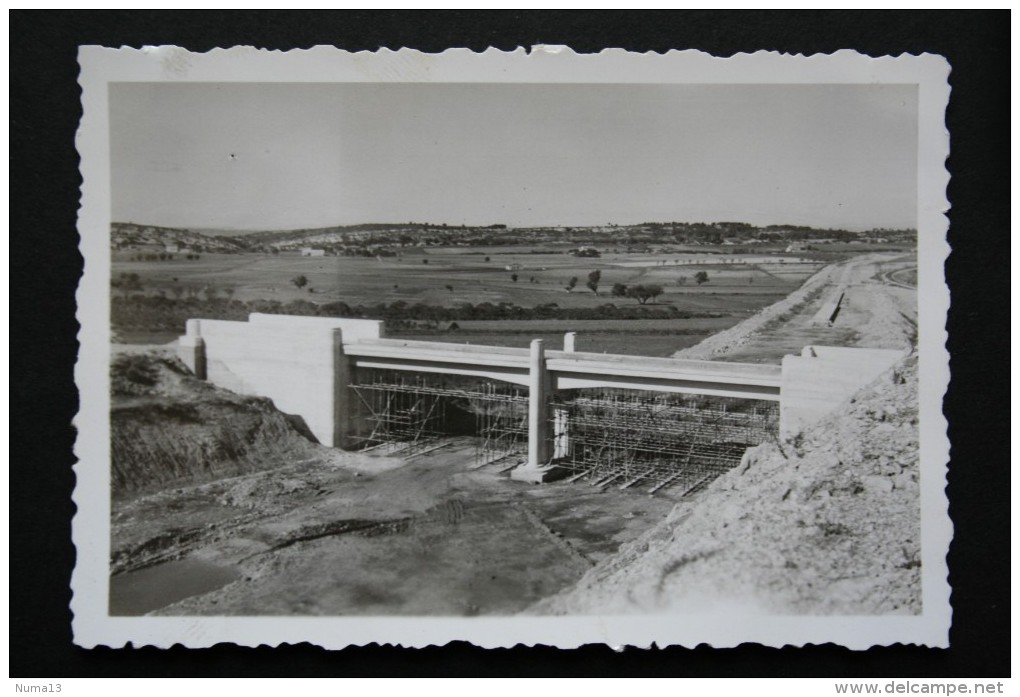 LOT 5 PHOTO PONT EN CONSTRUCTION PASSERELLE DE TUBIE 1949 - Autres & Non Classés