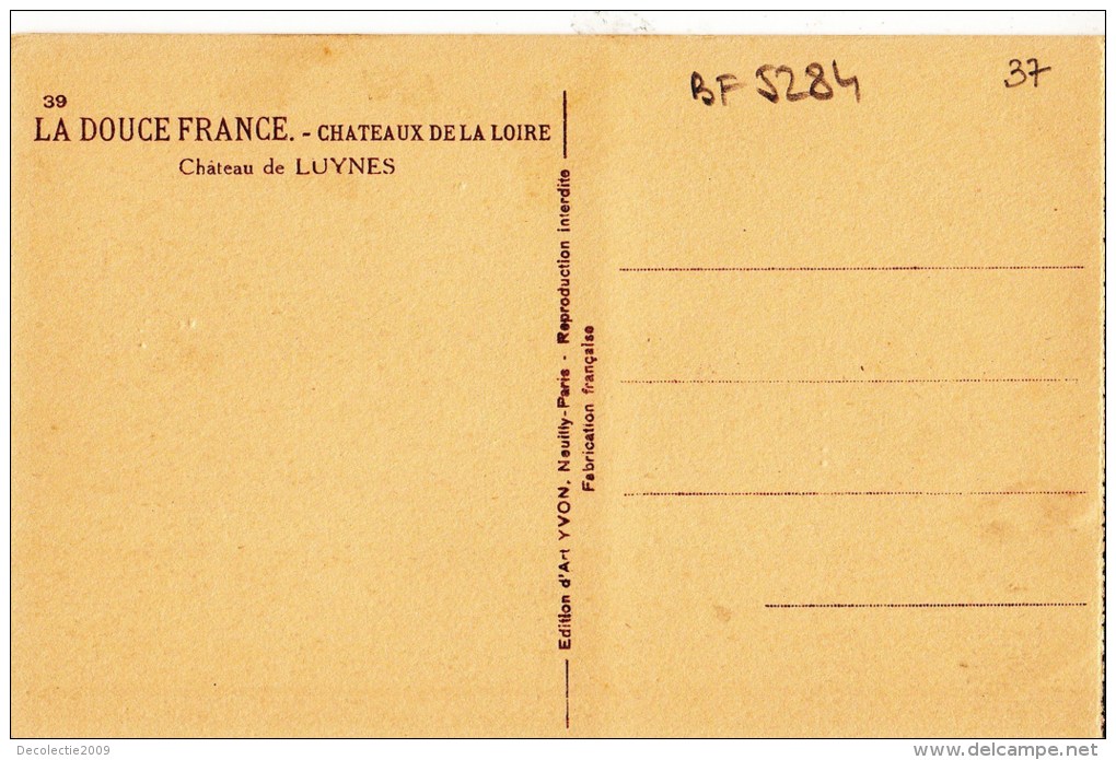 BF5284   Chateau De Luynes   France Front/back Image - Luynes