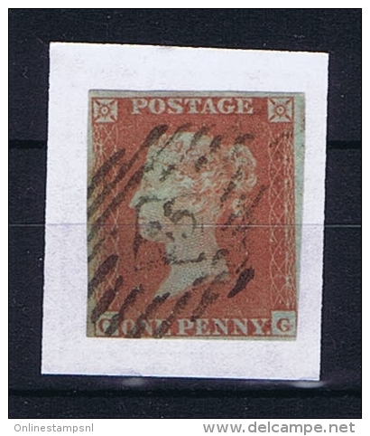 Great Britain SG  8a Blue Paper Used  Yvert 3, Pair - Gebraucht