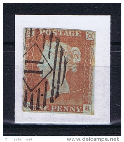 Great Britain SG  8a Blue Paper Used  Yvert 3, Pair - Oblitérés