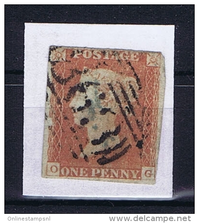 Great Britain SG  8a Blue Paper Used  Yvert 3, Pair - Oblitérés