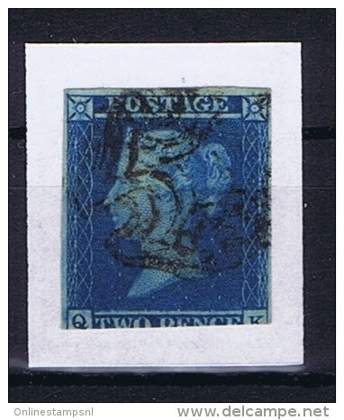 Great Britain SG  14   Yv Nr 4, Used Obl Black Maltese Cross - Oblitérés