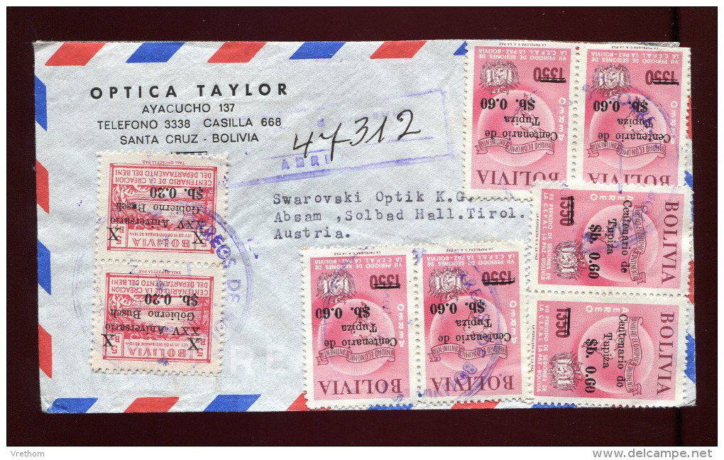 Bolivia /Austria, 1967, Brief, Cover, - Bolivien