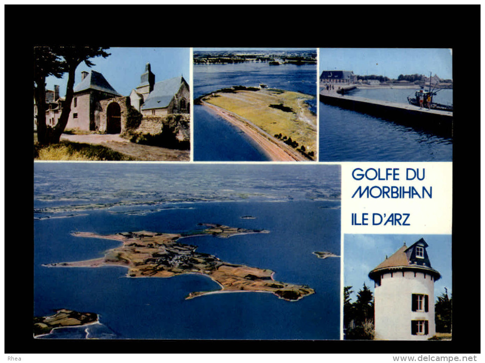 56 - GOLFE DU MORBIHAN - ILE D´ARZ - Vue Aérienne - Multi Vues - Ile D'Arz