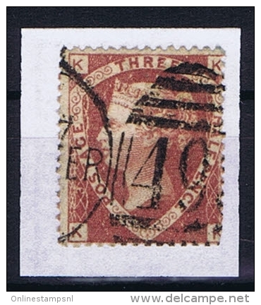 Great Britain SG  51 , Yv Nr 50 Used Plate 3 - Usados