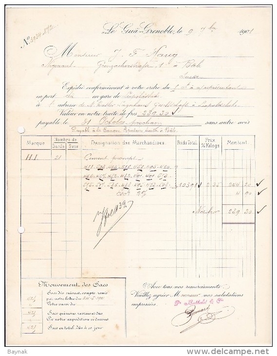 GRENOBLE  --  CEMENTS BERTHELOT  --  1901 - 1900 – 1949