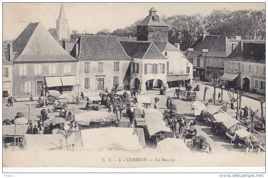 LEMBEYE, Le Marché, Cachet Ambulant - Lembeye