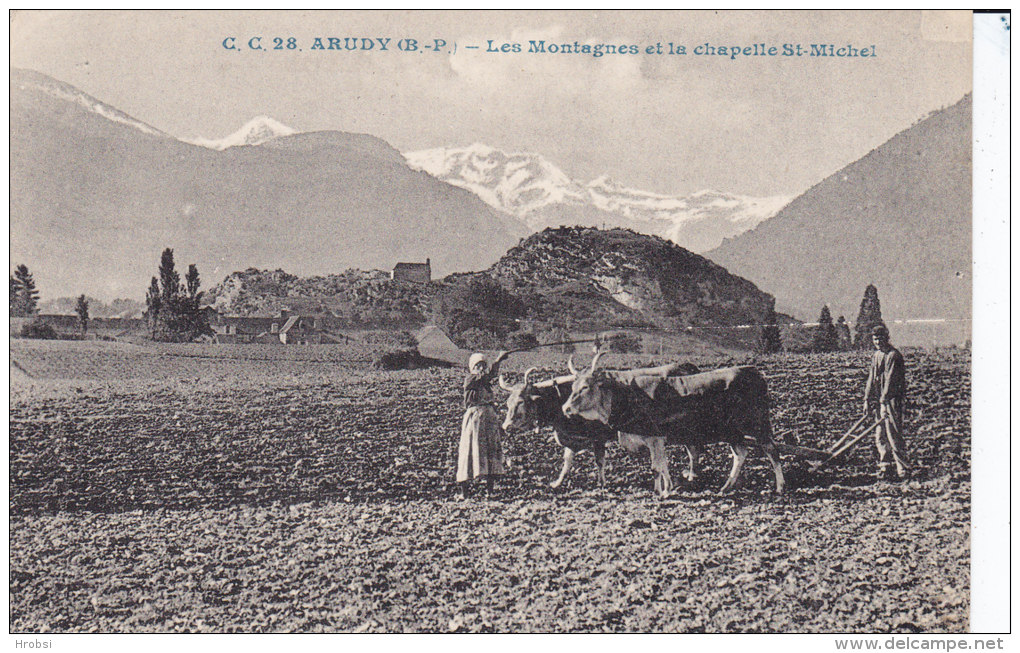 ARUDY, Les Montagnes Et La Chapelle St Michel, Labour, Carte Non Circulée - Arudy