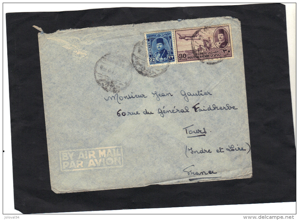 EGYPTE - Lettre Avion    N° 6 - Brieven En Documenten