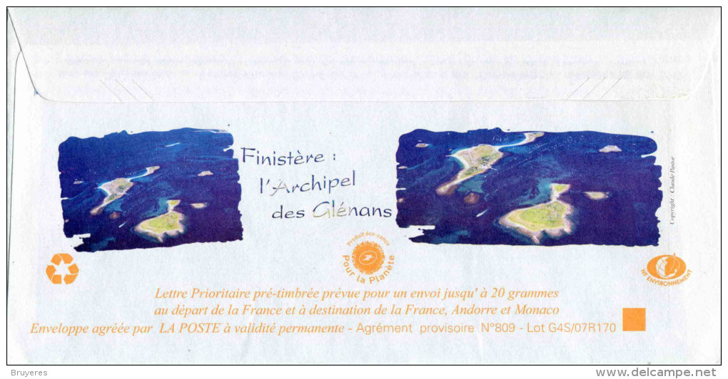 PAP Avec Timbre "Lamouche" Sur Papier Ordinaire Et Illust. "Île De Grois (56)" - Au Verso Lot G4S/07R170 - Prêts-à-poster: Repiquages /Lamouche