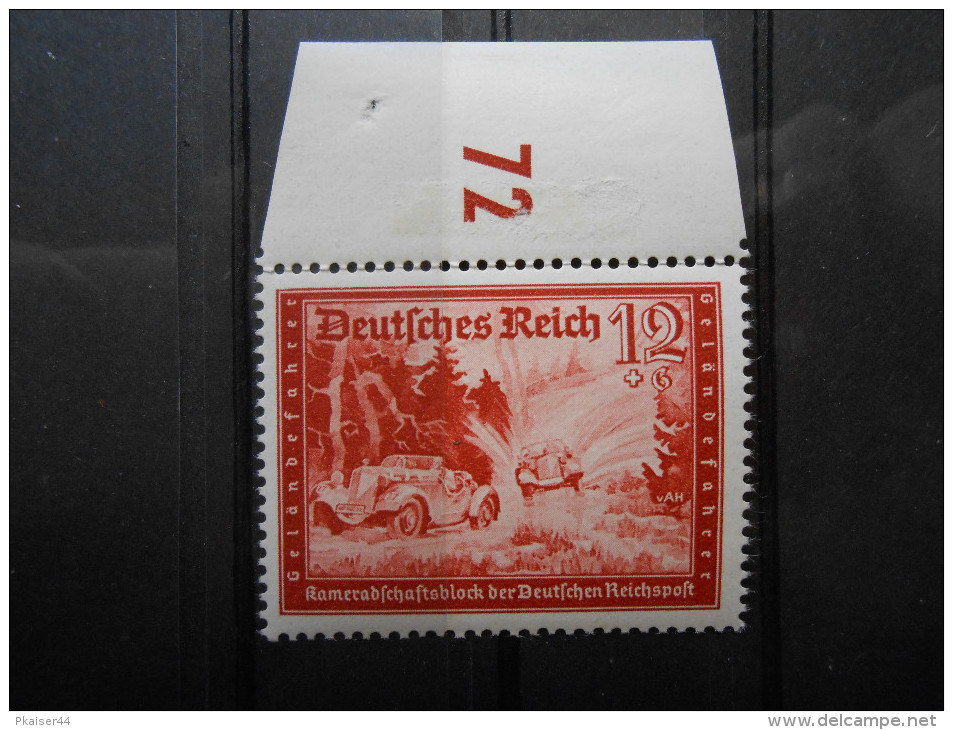 D.R.Mi 708 - 12+6Pf** Dkl.karminrot - "Deutsche Reichspost" 1939 - Unused Stamps