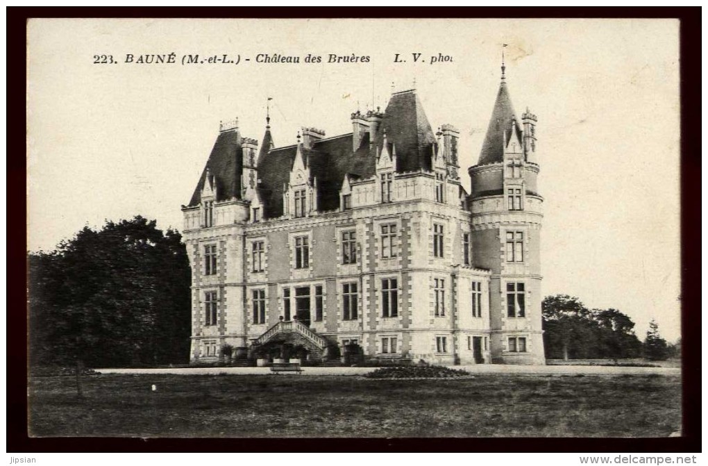 Cpa  Du 49  Bauné  Château Des Bruères  ...  Seiches Sur Le Loir , Angers  LAM10 - Seiches Sur Le Loir