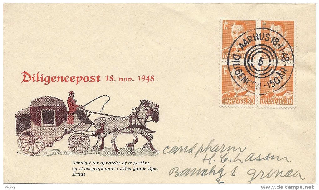 Mail Coach 150 Years   Denmark.   S - 891 - Post